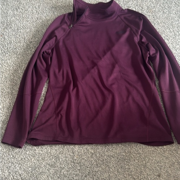 The North Face Tops - Women's North face side zip burgundy Long Sleeve Top